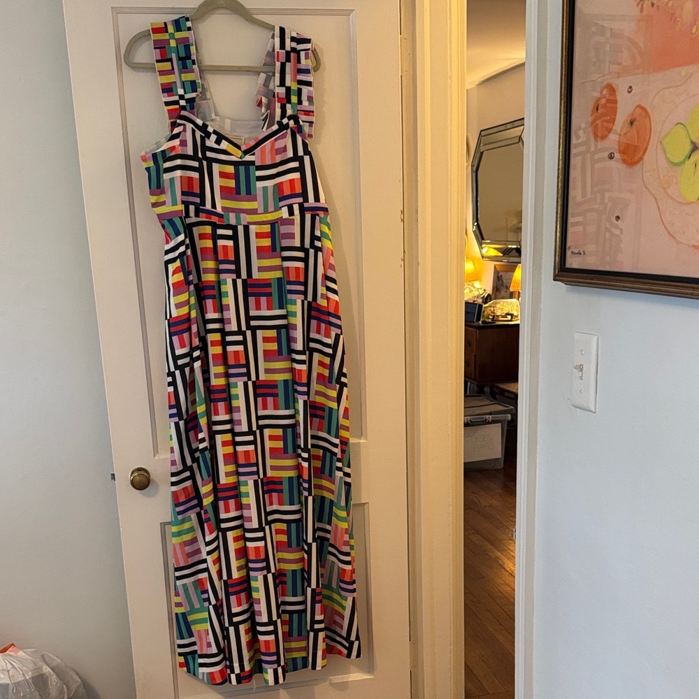 Colorblock Geometric Maxi Dress - Multicolor